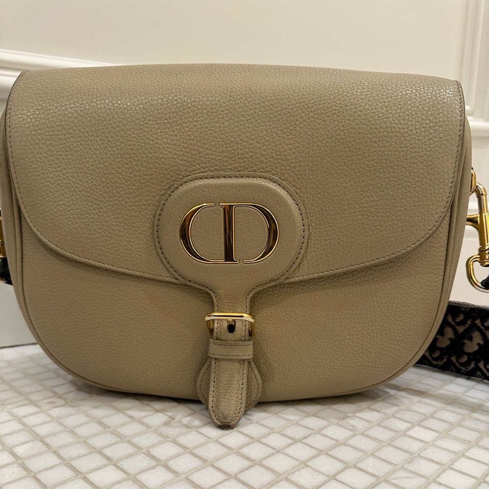 Dior Taupe Leather Crossbody Bag - Picture 2 of 16